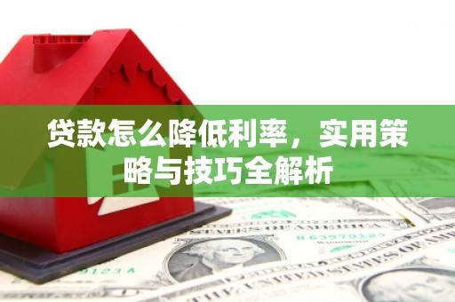 杂多贷款怎么降低利率，实用策略与技巧全解析