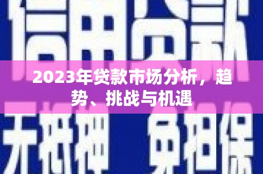 杂多2023年贷款市场分析，趋势、挑战与机遇