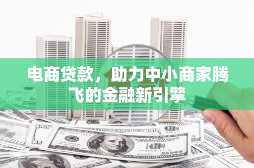 杂多电商贷款，助力中小商家腾飞的金融新引擎