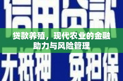 杂多贷款养殖，现代农业的金融助力与风险管理