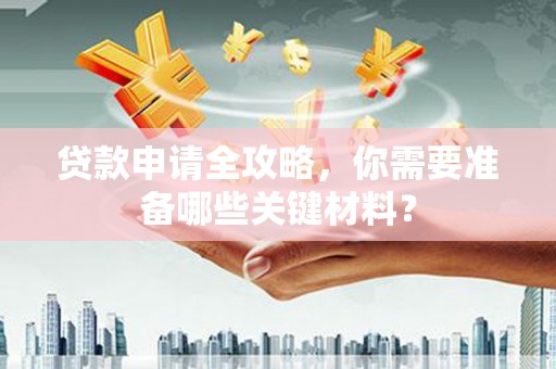 杂多贷款申请全攻略，你需要准备哪些关键材料？
