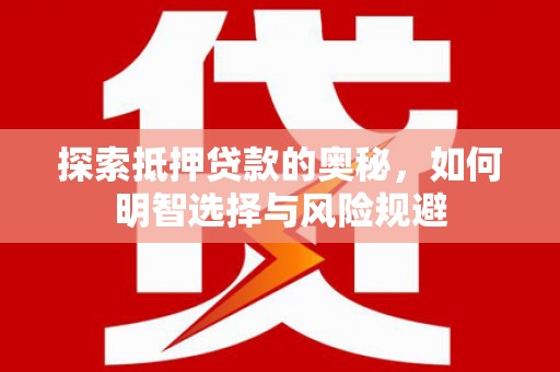 杂多探索抵押贷款的奥秘，如何明智选择与风险规避
