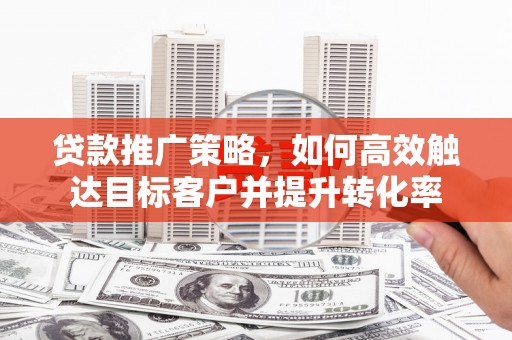 杂多贷款推广策略，如何高效触达目标客户并提升转化率