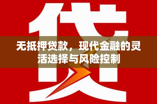 杂多无抵押贷款，现代金融的灵活选择与风险控制