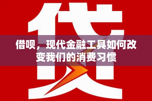 杂多借呗，现代金融工具如何改变我们的消费习惯