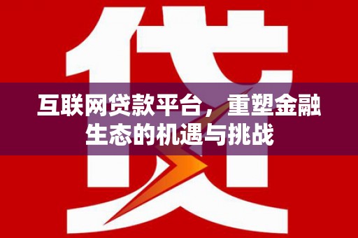 杂多互联网贷款平台，重塑金融生态的机遇与挑战