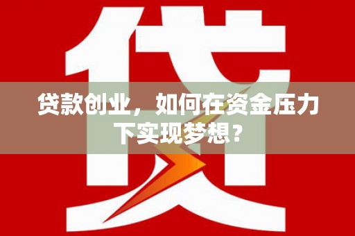 杂多贷款创业，如何在资金压力下实现梦想？