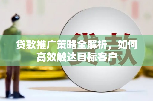 杂多贷款推广策略全解析，如何高效触达目标客户
