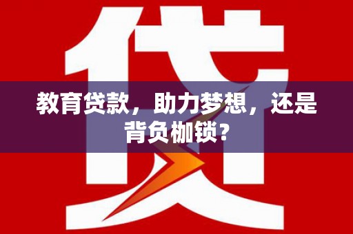 杂多教育贷款，助力梦想，还是背负枷锁？