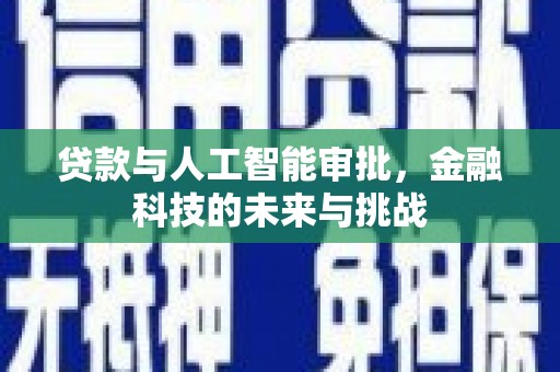 杂多贷款与人工智能审批，金融科技的未来与挑战