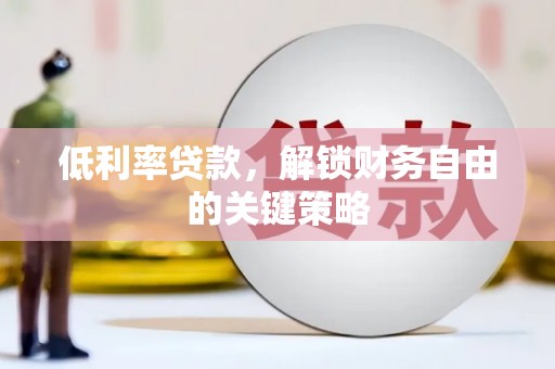 杂多低利率贷款，解锁财务自由的关键策略