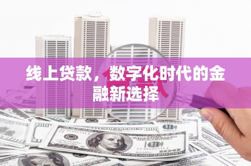 杂多线上贷款，数字化时代的金融新选择