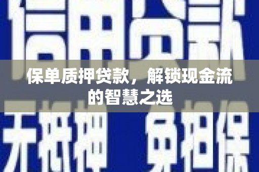 杂多保单质押贷款，解锁现金流的智慧之选