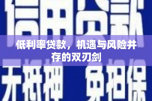 杂多低利率贷款，机遇与风险并存的双刃剑