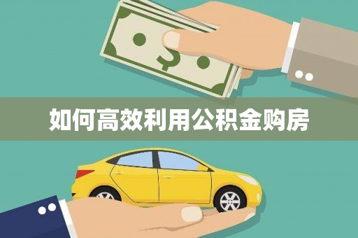 杂多如何高效利用公积金购房