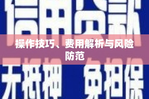 杂多操作技巧、费用解析与风险防范